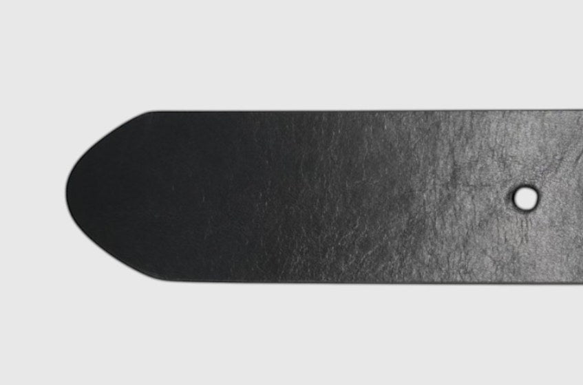 Cinturón de piel personalizado — Borde liso